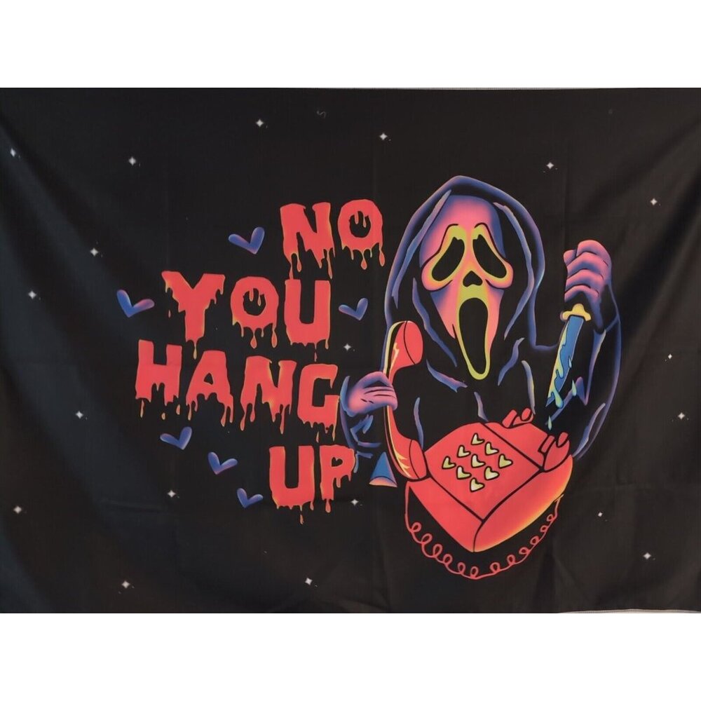 Scream Movie Wall Tapestry Decor for Blacklight Collectible with Hooks 3 X 2feet